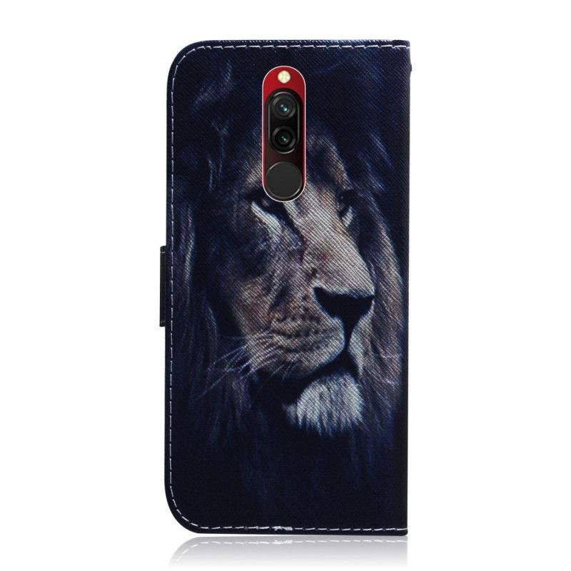 Lederhüllen Xiaomi Redmi 8 Träumender Löwe