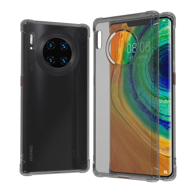 Hülle Huawei Mate 30 Schwarz Transparente Leeu-Schutzkissen