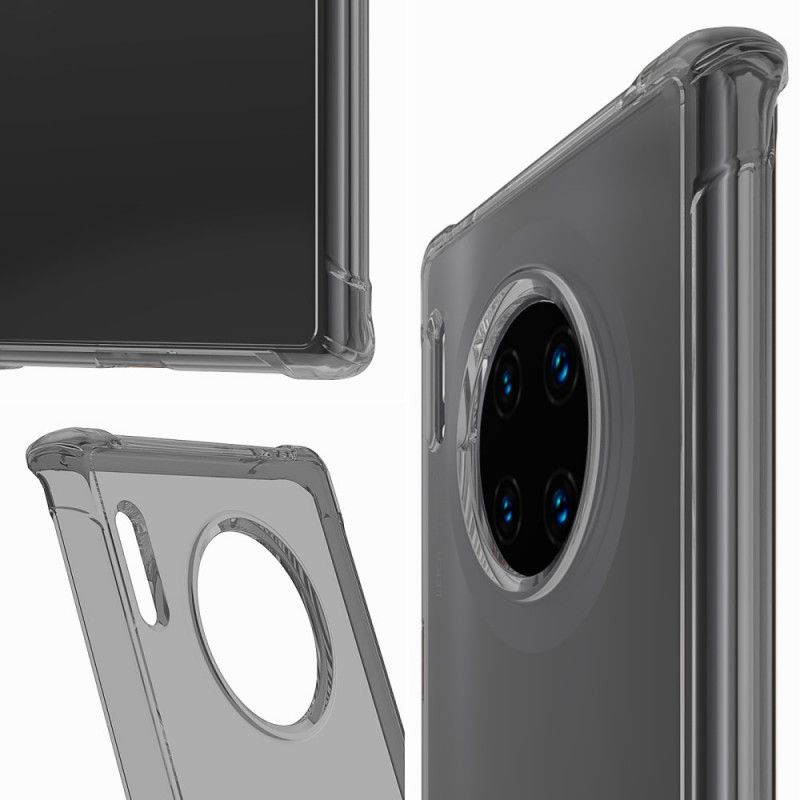 Hülle Huawei Mate 30 Schwarz Transparente Leeu-Schutzkissen