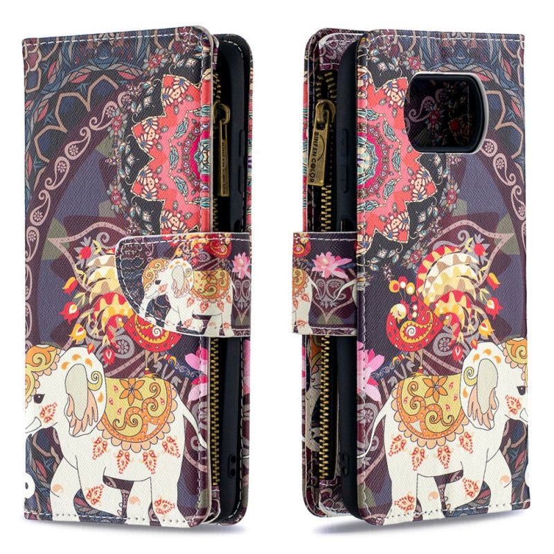 Lederhüllen Für Xiaomi Poco X3 Elefantentasche Mit Reißverschluss