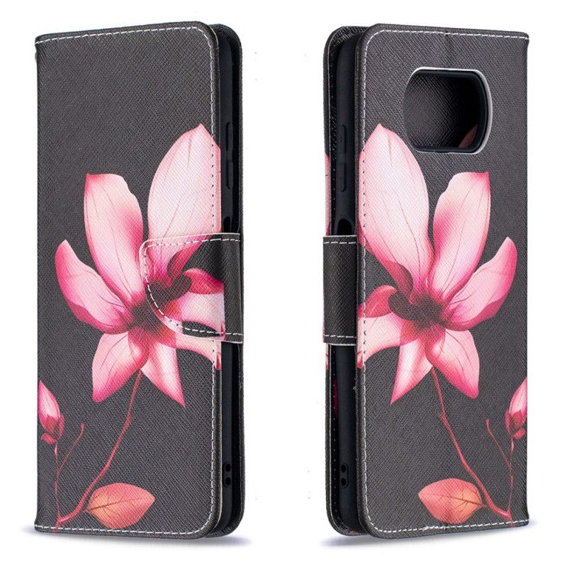 Lederhüllen Für Xiaomi Poco X3 Rosa Blume