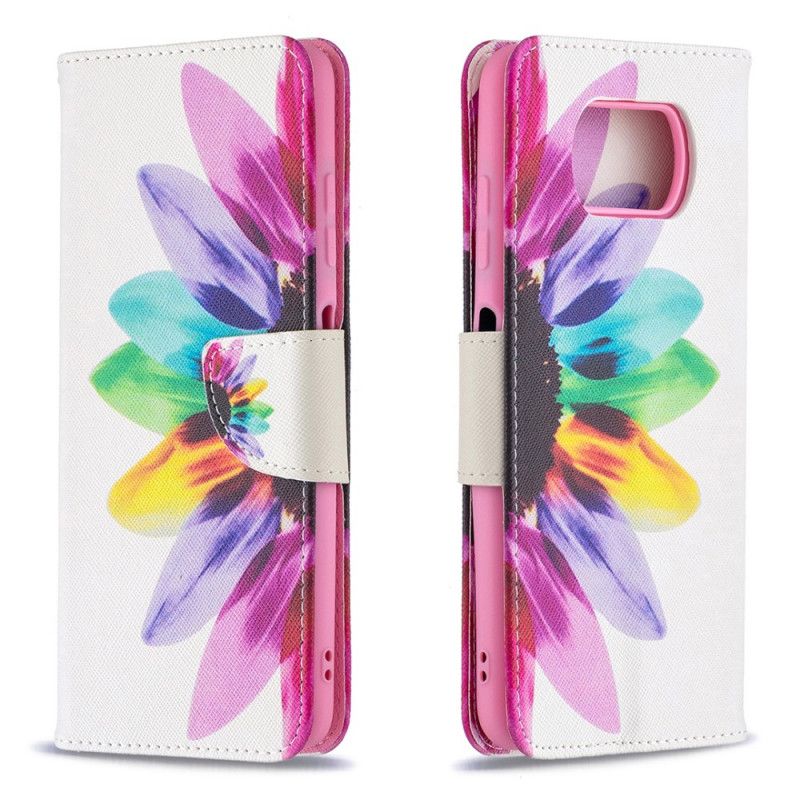 Lederhüllen Xiaomi Poco X3 Aquarellblume