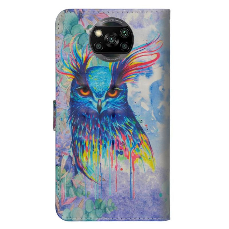 Lederhüllen Xiaomi Poco X3 Aquarellvogel Mit Tanga