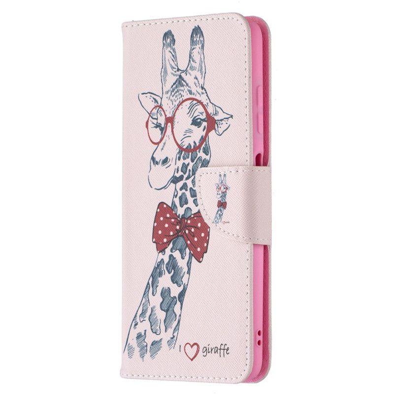 Lederhüllen Xiaomi Poco X3 Handyhülle Nerd-Giraffe