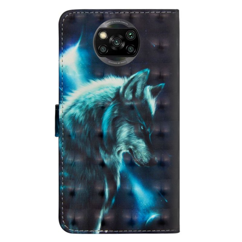 Lederhüllen Xiaomi Poco X3 Majestätischer Wolf