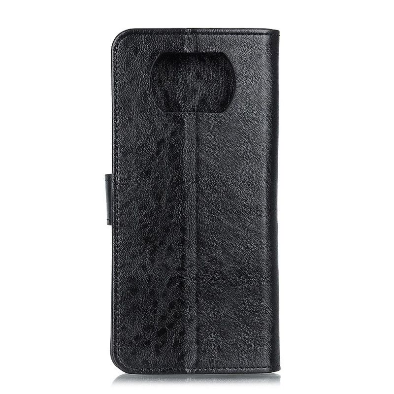 Lederhüllen Xiaomi Poco X3 Schwarz Business-Lederstil