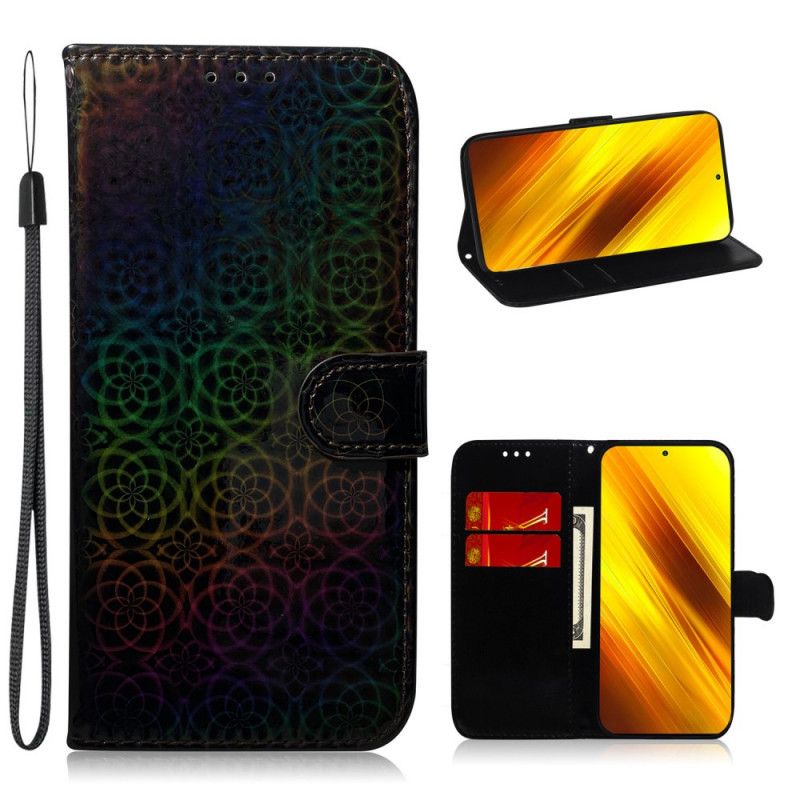 Lederhüllen Xiaomi Poco X3 Schwarz Reine Farbe