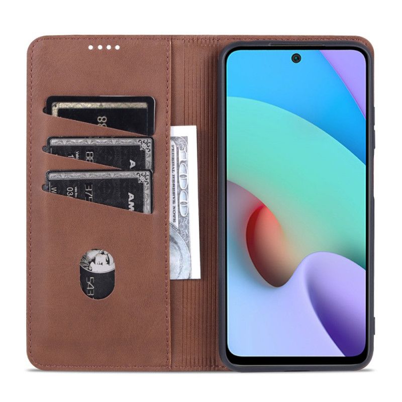 Flip Case Für Xiaomi Redmi Note 11 / Poco M4 Pro 5g Azns Lederstil