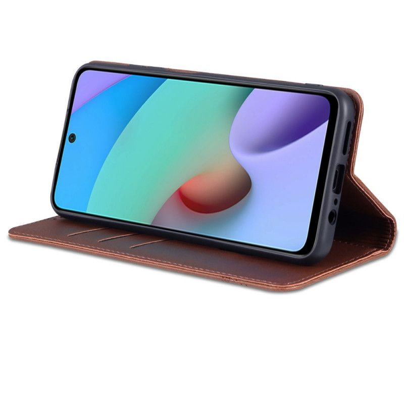 Flip Case Für Xiaomi Redmi Note 11 / Poco M4 Pro 5g Azns Lederstil