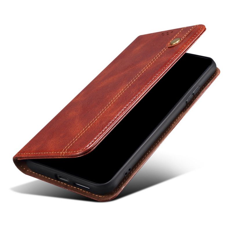 Flip Case Für Xiaomi Redmi Note 11 / Poco M4 Pro 5g Gewachstes Kunstleder