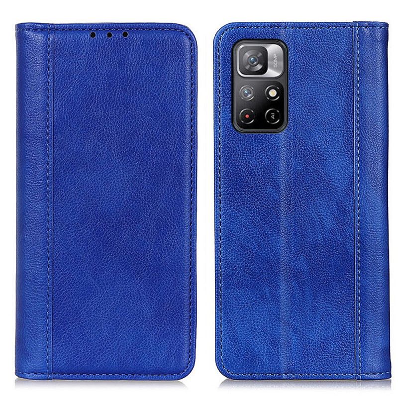 Flip Case Xiaomi Redmi Note 11 / Poco M4 Pro 5g Elegance Spaltleder Litschi