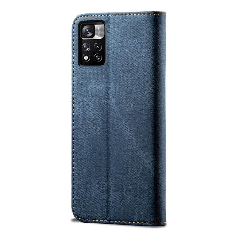 Flip Case Xiaomi Redmi Note 11 / Poco M4 Pro 5g Jeansstoff