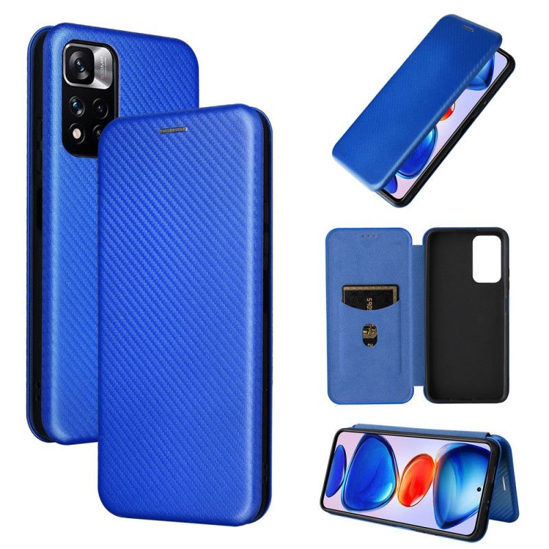 Flip Case Xiaomi Redmi Note 11 / Poco M4 Pro 5g Kohlefaser