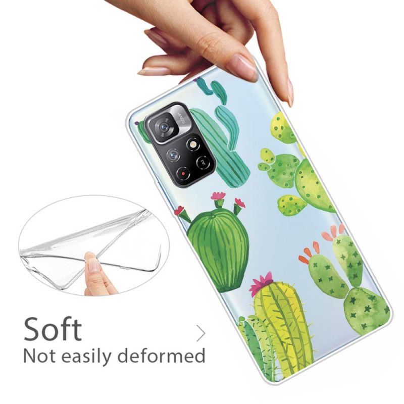 Hülle Für Xiaomi Redmi Note 11 / Poco M4 Pro 5g Aquarell Kaktus