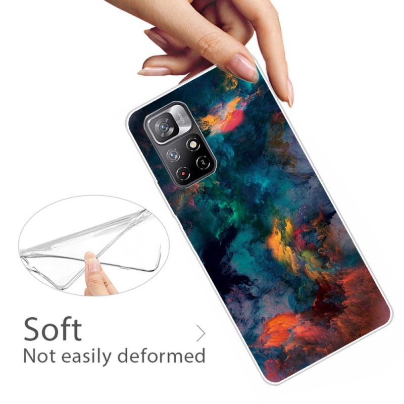 Hülle Für Xiaomi Redmi Note 11 / Poco M4 Pro 5g Farbige Wolken