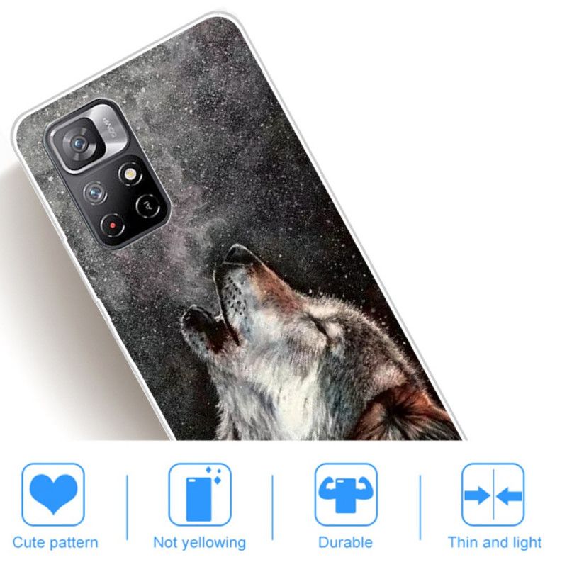 Hülle Xiaomi Redmi Note 11 / Poco M4 Pro 5g Handyhülle Erhabener Wolf