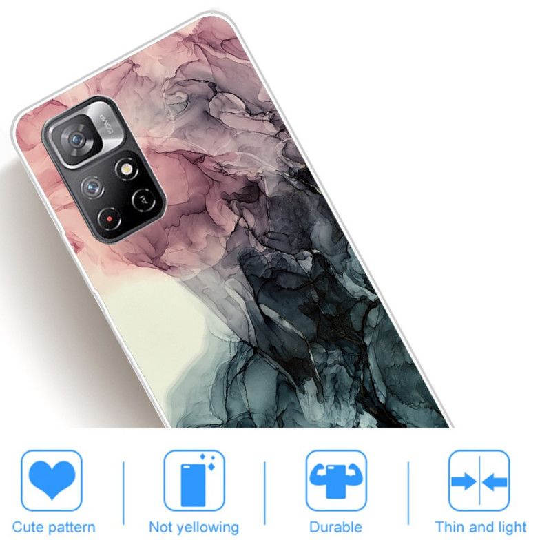 Hülle Xiaomi Redmi Note 11 / Poco M4 Pro 5g Handyhülle Farbiger Marmor