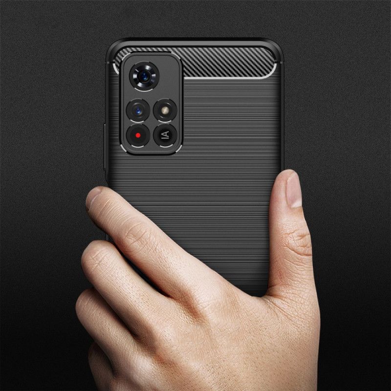 Hülle Xiaomi Redmi Note 11 / Poco M4 Pro 5g Handyhülle Gebürstete Kohlefaser