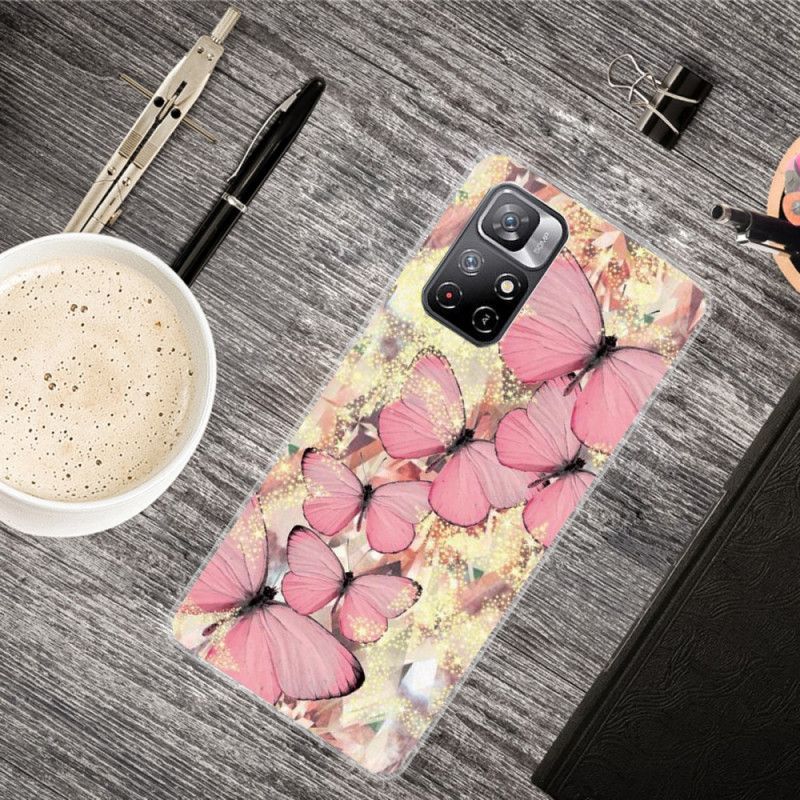 Hülle Xiaomi Redmi Note 11 / Poco M4 Pro 5g Handyhülle Königliche Schmetterlinge