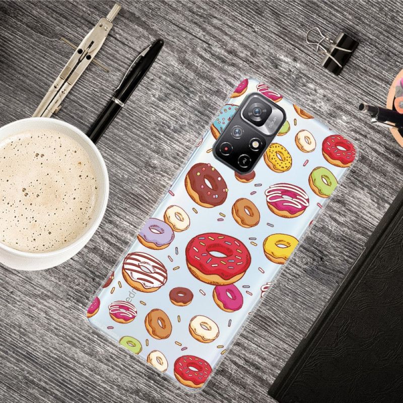 Hülle Xiaomi Redmi Note 11 / Poco M4 Pro 5g Handyhülle Liebe Donuts