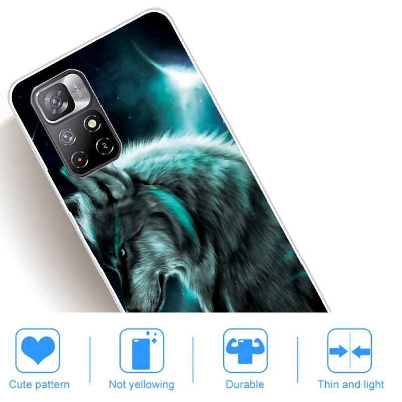Hülle Xiaomi Redmi Note 11 / Poco M4 Pro 5g Königlicher Wolf