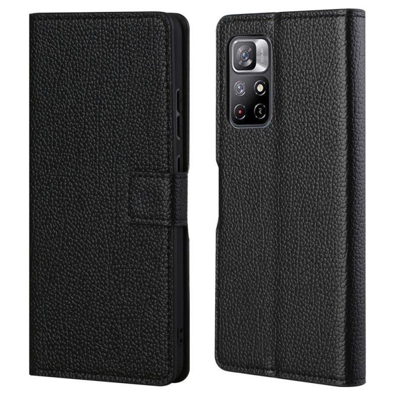 Lederhüllen Für Xiaomi Redmi Note 11 / Poco M4 Pro 5g Litchi-grain-leder-effekt