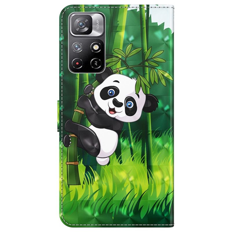 Lederhüllen Für Xiaomi Redmi Note 11 / Poco M4 Pro 5g Panda Und Bambus