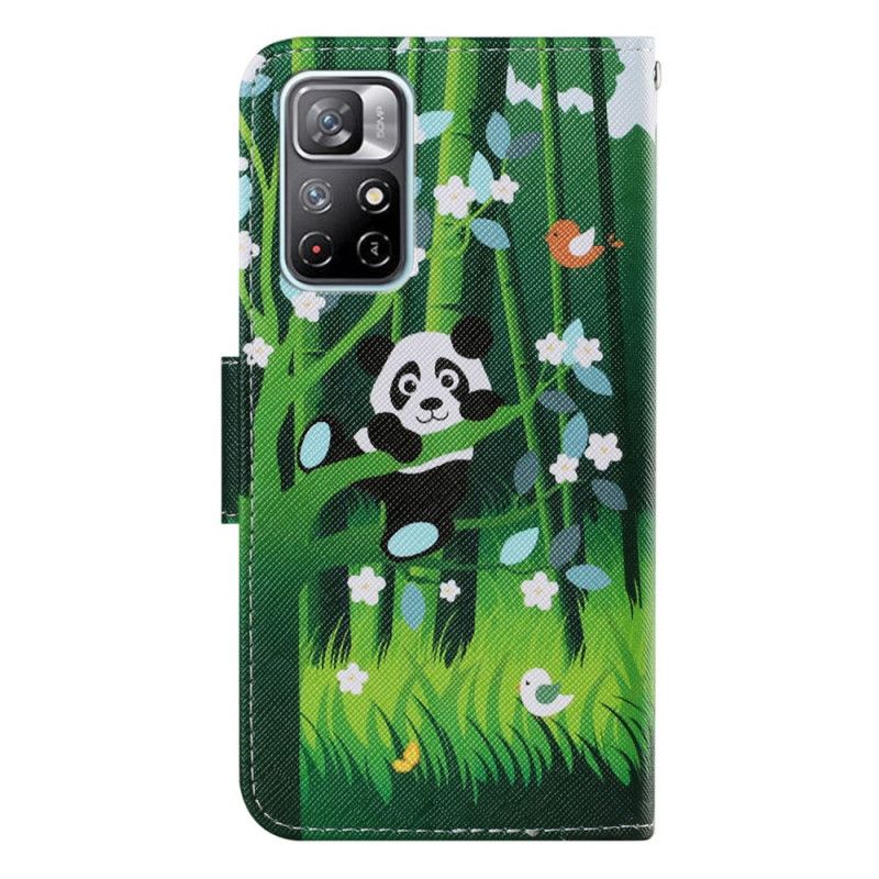 Lederhüllen Für Xiaomi Redmi Note 11 / Poco M4 Pro 5g Panda-wanderung