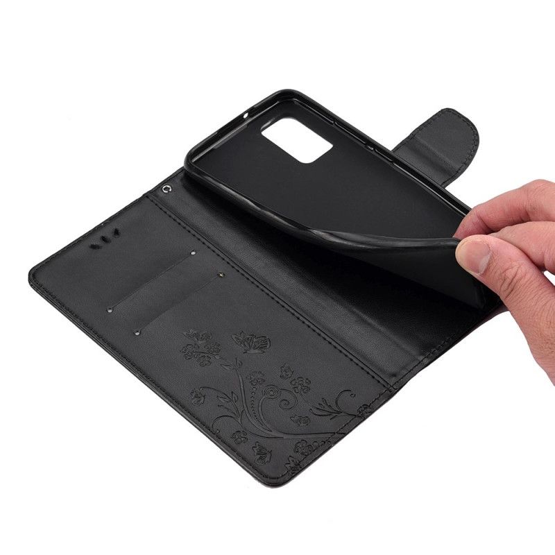 Lederhüllen Für Xiaomi Redmi Note 11 / Poco M4 Pro 5g Schmetterlinge Und Blumen