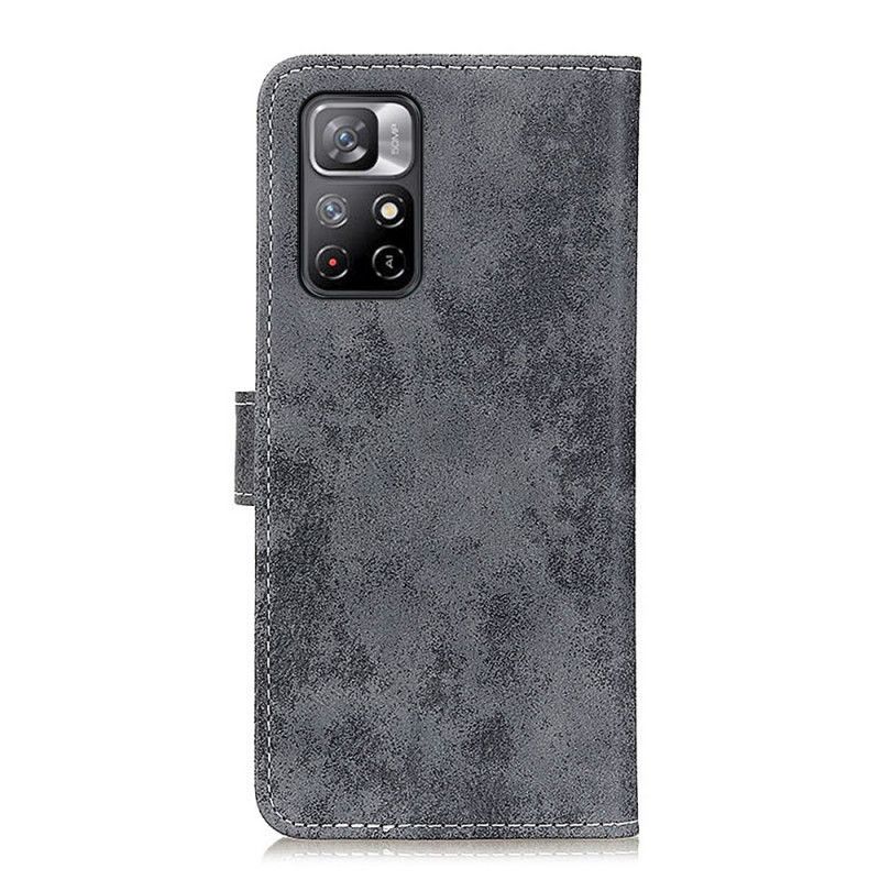 Lederhüllen Für Xiaomi Redmi Note 11 / Poco M4 Pro 5g Vintage-leder-effekt