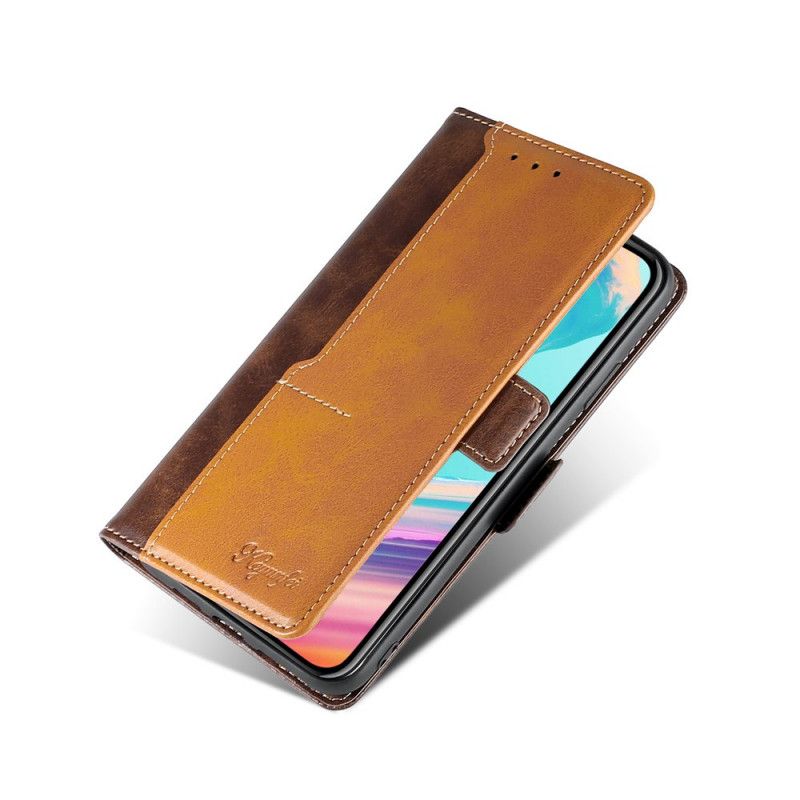 Lederhüllen Für Xiaomi Redmi Note 11 / Poco M4 Pro 5g Zweifarbiger Lederstil