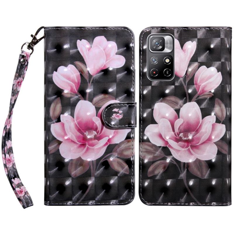 Lederhüllen Xiaomi Redmi Note 11 / Poco M4 Pro 5g Handyhülle Blütenblumen