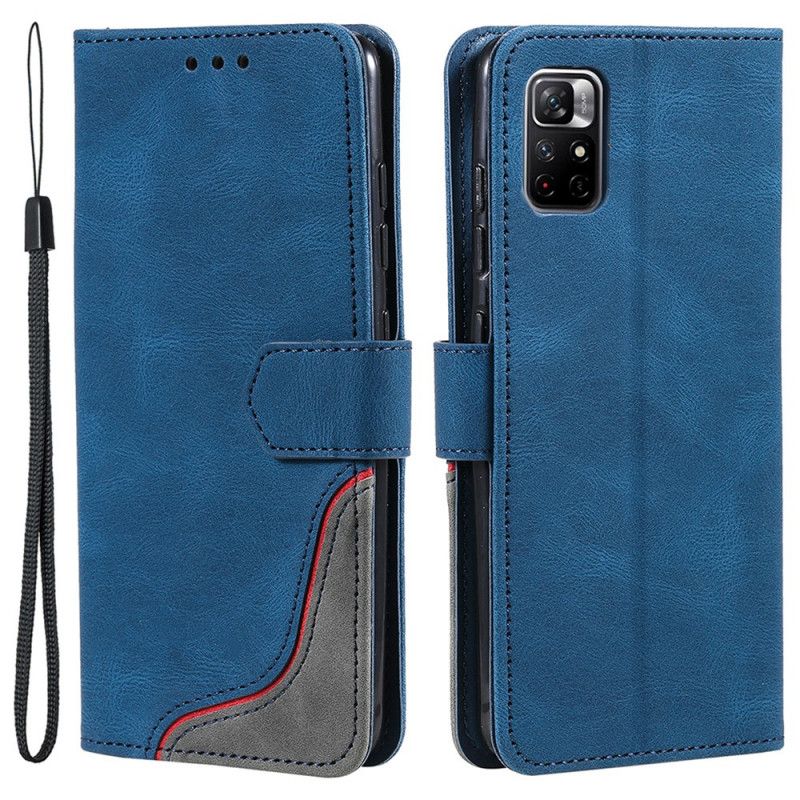 Lederhüllen Xiaomi Redmi Note 11 / Poco M4 Pro 5g Handyhülle Spaltleder Skin-touch