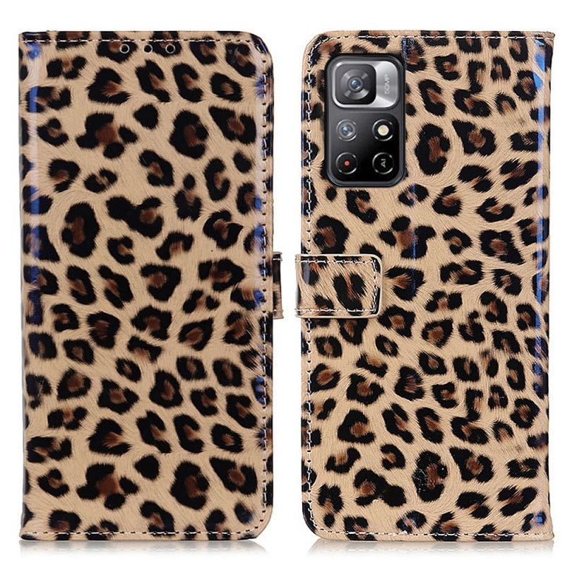 Lederhüllen Xiaomi Redmi Note 11 / Poco M4 Pro 5g Leopard