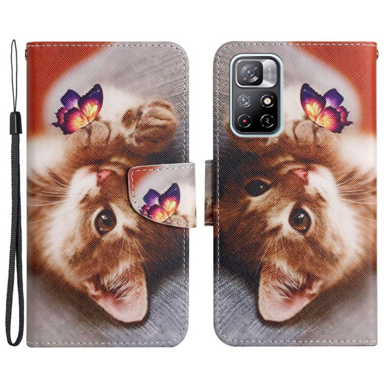 Lederhüllen Xiaomi Redmi Note 11 / Poco M4 Pro 5g Mein Kätzchen Und Schmetterling