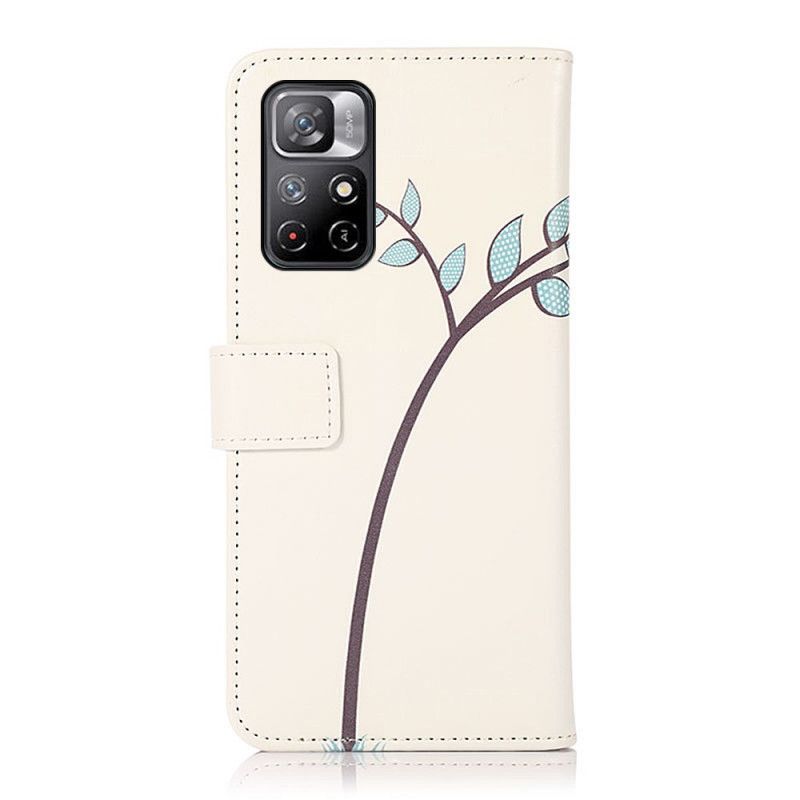 Lederhüllen Xiaomi Redmi Note 11 / Poco M4 Pro 5g Paar Eulen Auf Dem Baum