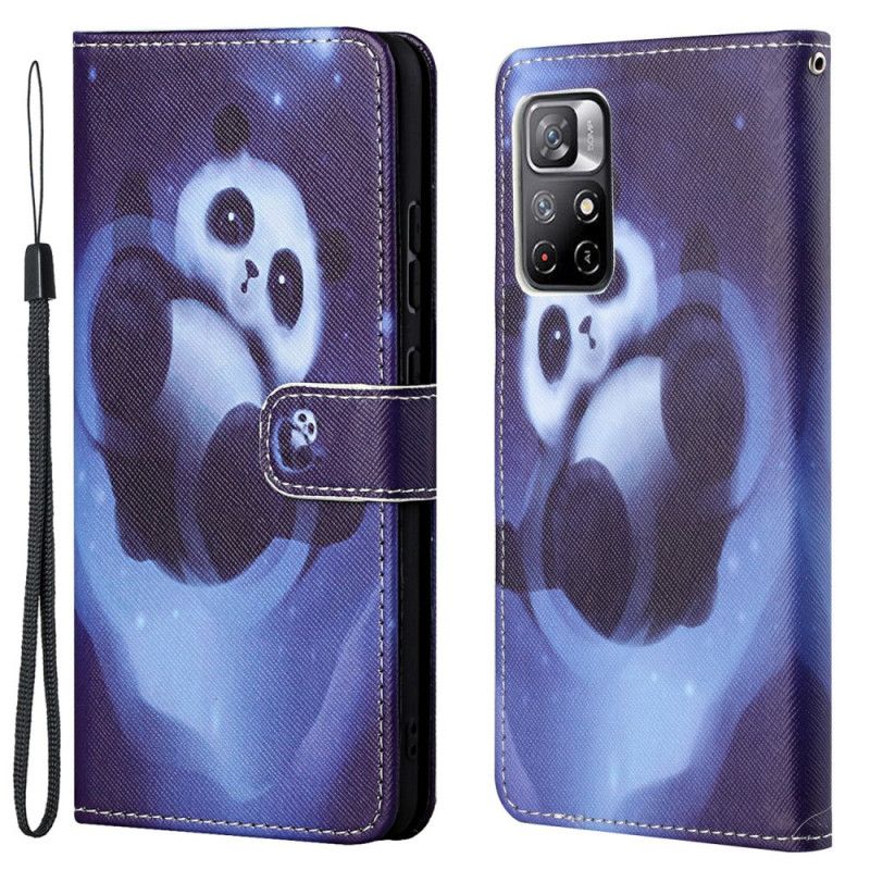 Lederhüllen Xiaomi Redmi Note 11 / Poco M4 Pro 5g Panda Space Riemchen