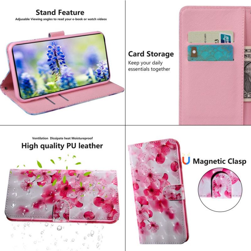 Lederhüllen Xiaomi Redmi Note 11 / Poco M4 Pro 5g Rosa Blumen