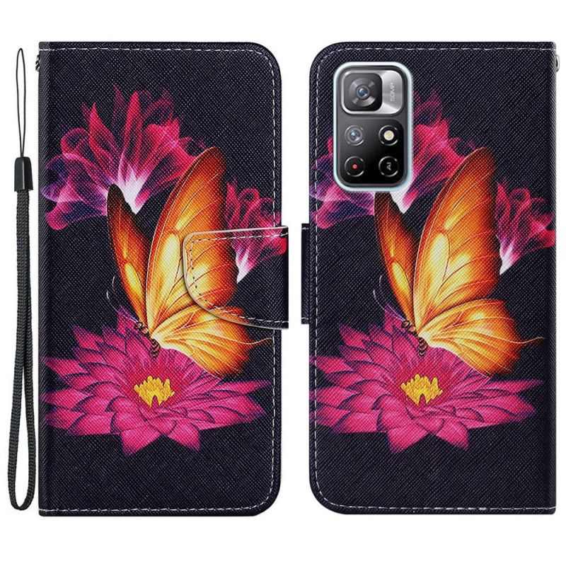 Lederhüllen Xiaomi Redmi Note 11 / Poco M4 Pro 5g Schmetterling Und Lotus