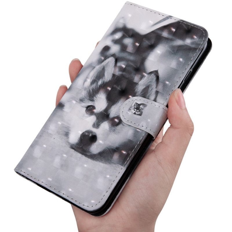 Lederhüllen Xiaomi Redmi Note 11 / Poco M4 Pro 5g Schwarz-weißer Hund
