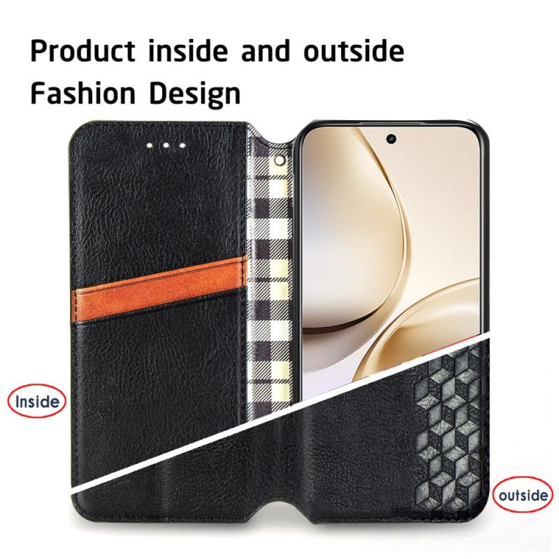 Flip Case Realme 14 Pro 5g Handyhülle Rautenmuster In Wildlederoptik