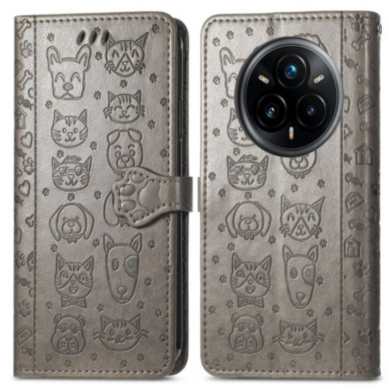 Lederhüllen Für Realme 14 Pro 5g Animierte Tiere