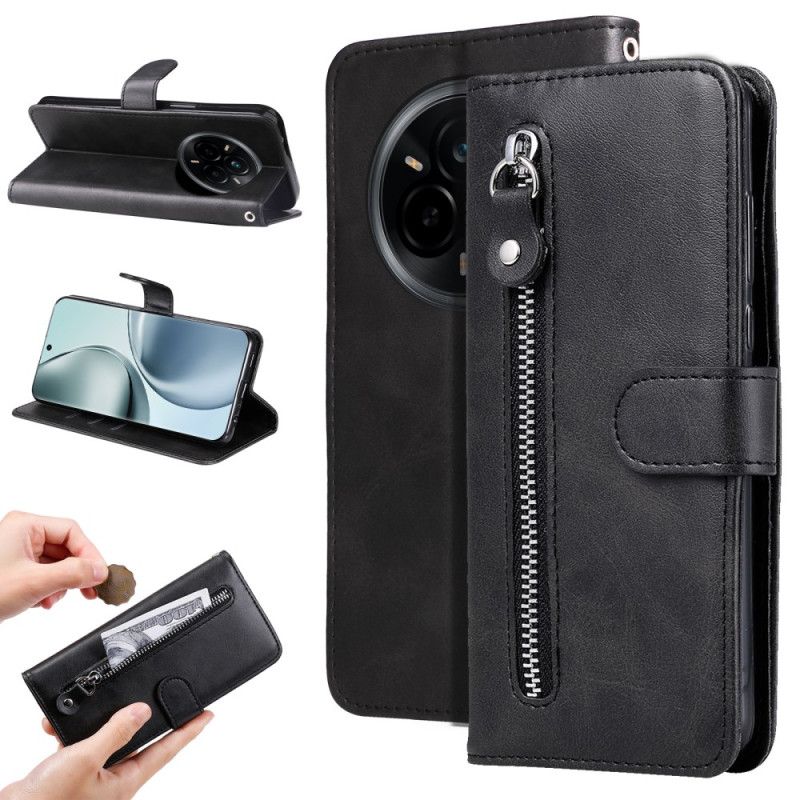 Lederhüllen Realme 14 Pro 5g Vordertasche Mit Reißverschluss
