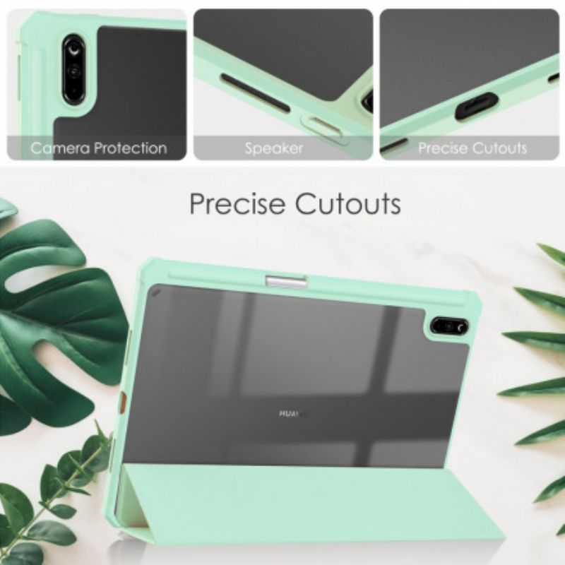 Smart Case Huawei Matepad 11 (2021) Kunstleder Und Transparente Rückseite