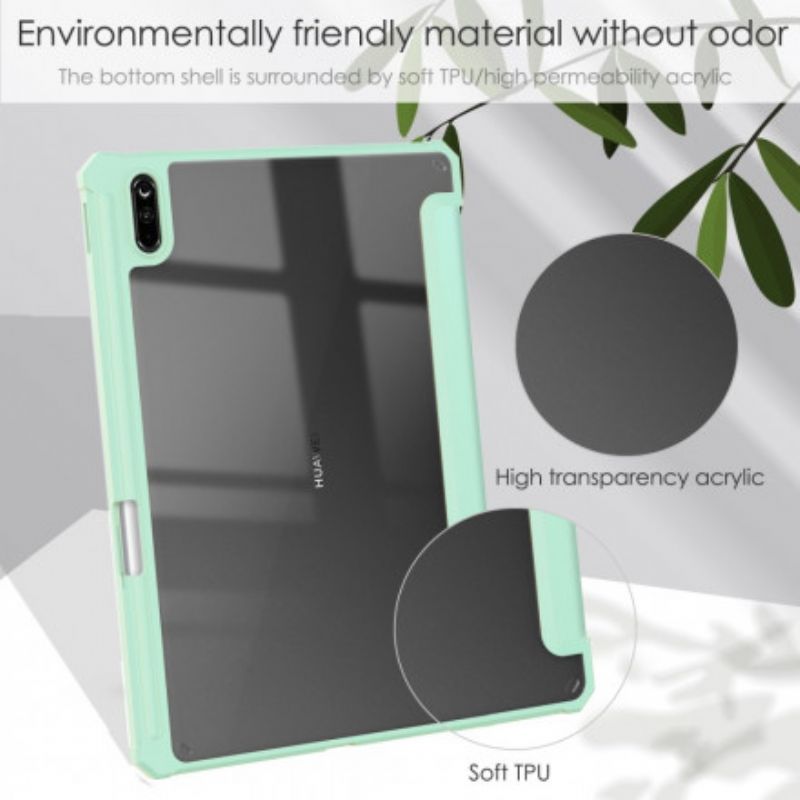 Smart Case Huawei Matepad 11 (2021) Kunstleder Und Transparente Rückseite