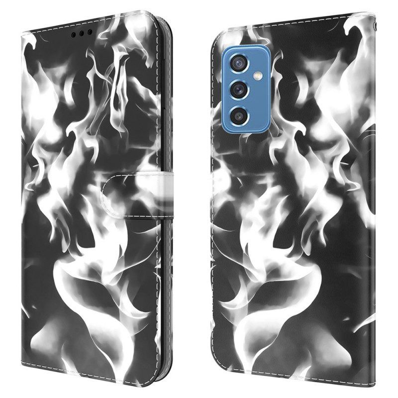 Flip Case Für Samsung Galaxy M52 5G Flammen