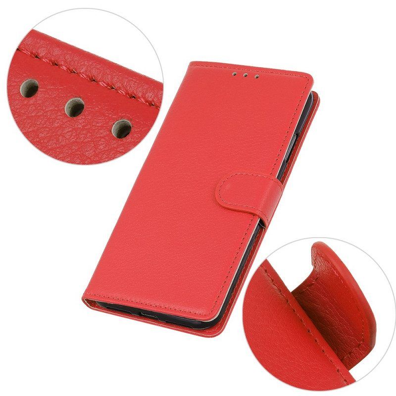 Flip Case Für Samsung Galaxy M52 5G Litschi-textur