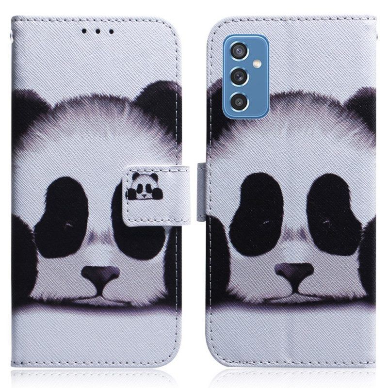 Flip Case Für Samsung Galaxy M52 5G Panda-gesicht
