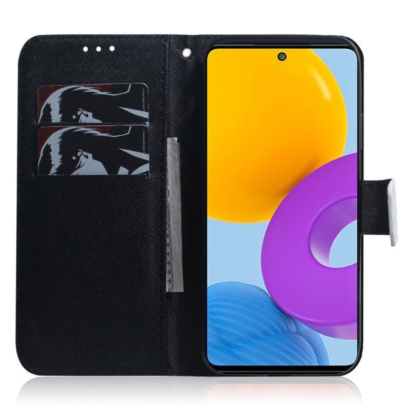 Flip Case Für Samsung Galaxy M52 5G Panda-gesicht