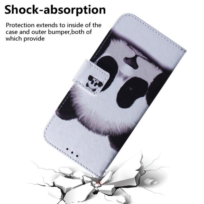 Flip Case Für Samsung Galaxy M52 5G Panda-gesicht